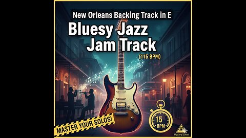 Big Easy Blues Jam: Guitar Backing Track in E Major (115 BPM)