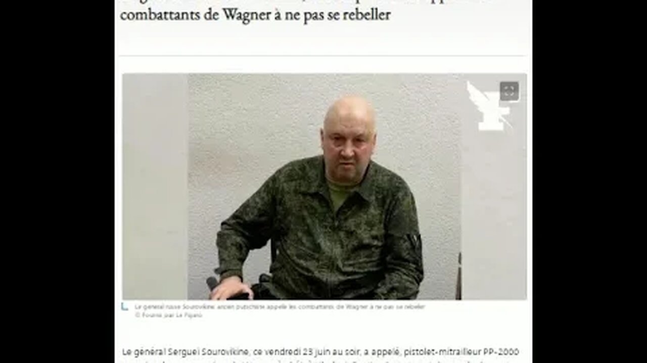 Le général russe Sourovikine,ancien putschiste appelle les combattants de Wagner à ne pas se rebell