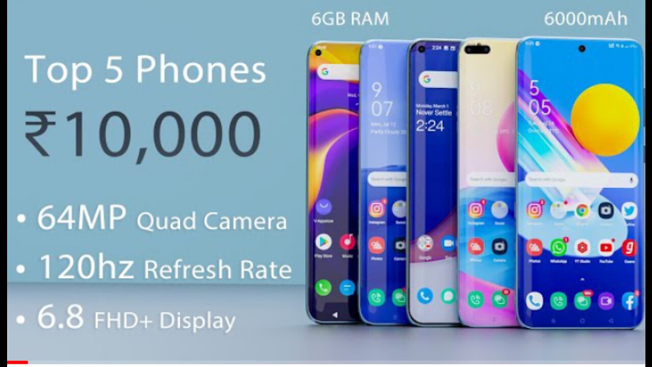 Best Smartphone Under 10000 November 2021 | Top 5 Phones under 10k | Best Phone under 10000 |