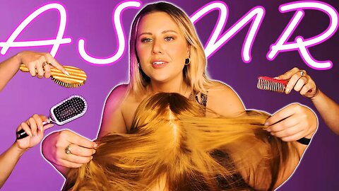 ASMR hair brushing & scalp massage, Macy gives the BEST mannequin hair play, ultra relaxing & soft