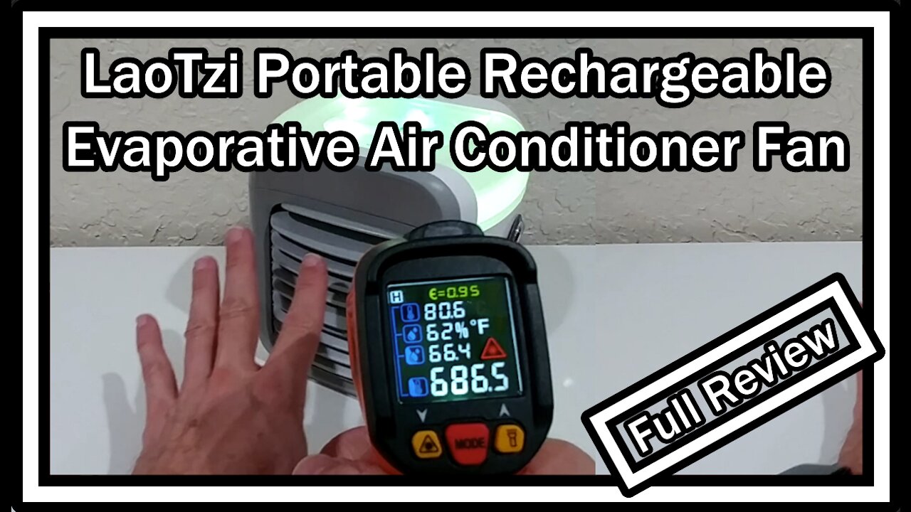 LaoTzi Portable Air Conditioner (WT-F26) Rechargeable Evaporative AC With 7 Colors FULL REVIEW