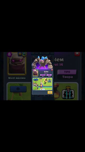 GOLEM NÍVEL MÁXIMO - CLASH ROYALE #game #clashroyale