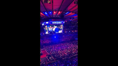 Trump with NYC FDNY fire fighters video at MSG Trump rally