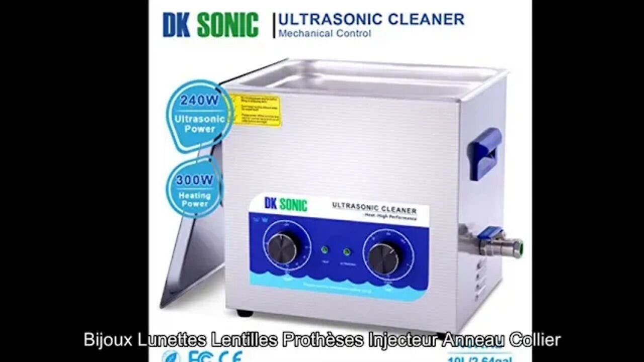 Nettoyeur à Ultrasons DK Sonic 10L en Acier Inoxydable Machine à Laver à Ultrasons avec Chauffage