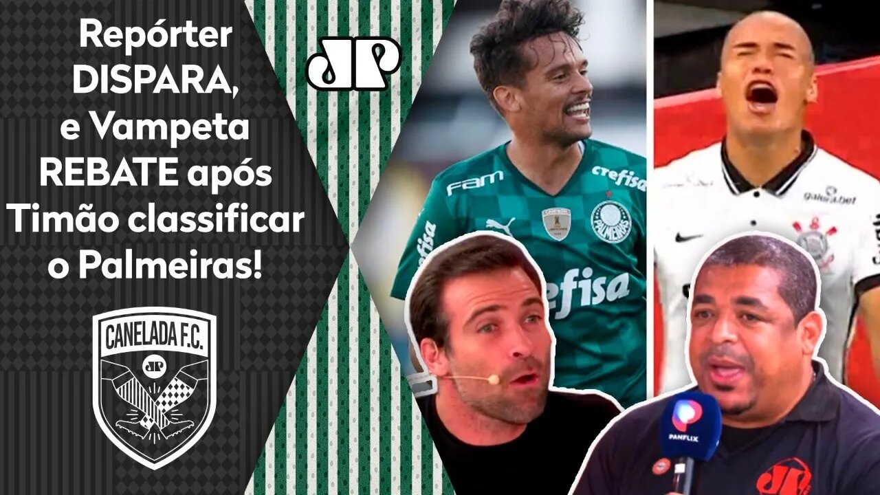 "O Palmeiras se CLASSIFICOU? Que BURRICE do Corinthians!" Repórter DISPARA, e Vampeta REBATE!