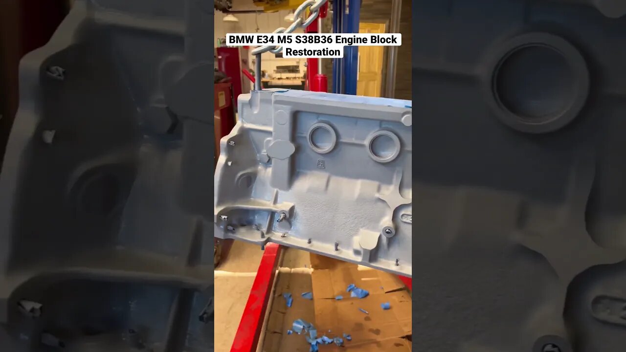 BMW E34 M5 S38B36 Engine Block Restoration #shorts #bmw #diy #bmwm5 #bmwe34 #restoration #cars