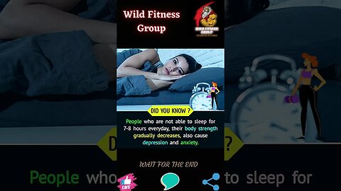 🔥Lack of sleep🔥#shorts🔥#wildfitnessgroup🔥17 January 2023🔥