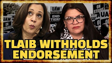 Rashida Tlaib DOESN'T ENDORSE Kamala at Michigan UAW Rally