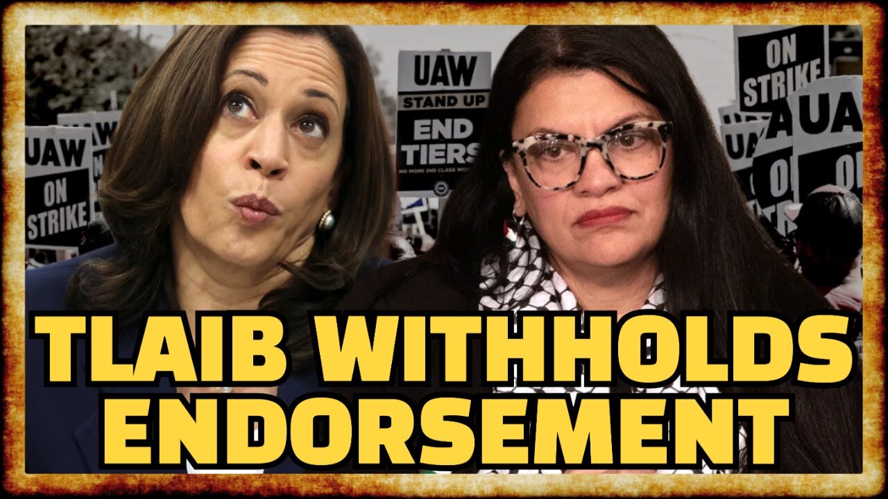 Rashida Tlaib DOESN'T ENDORSE Kamala at Michigan UAW Rally