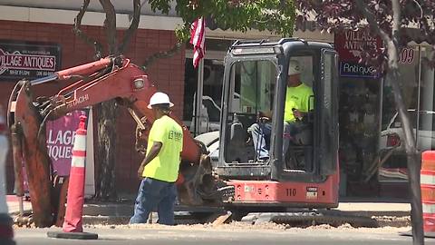 Nampa downtown project remains on track as construction workers battle the heat