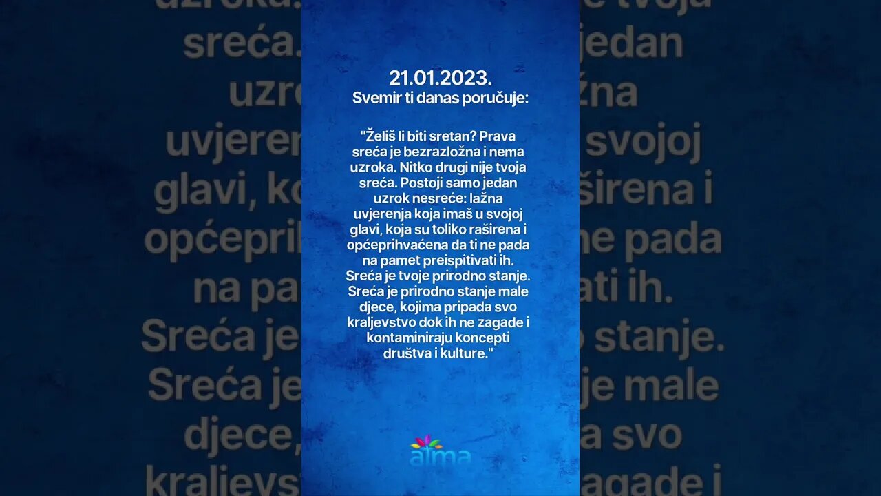 Poruka Svemira 21.01.2023. 💙