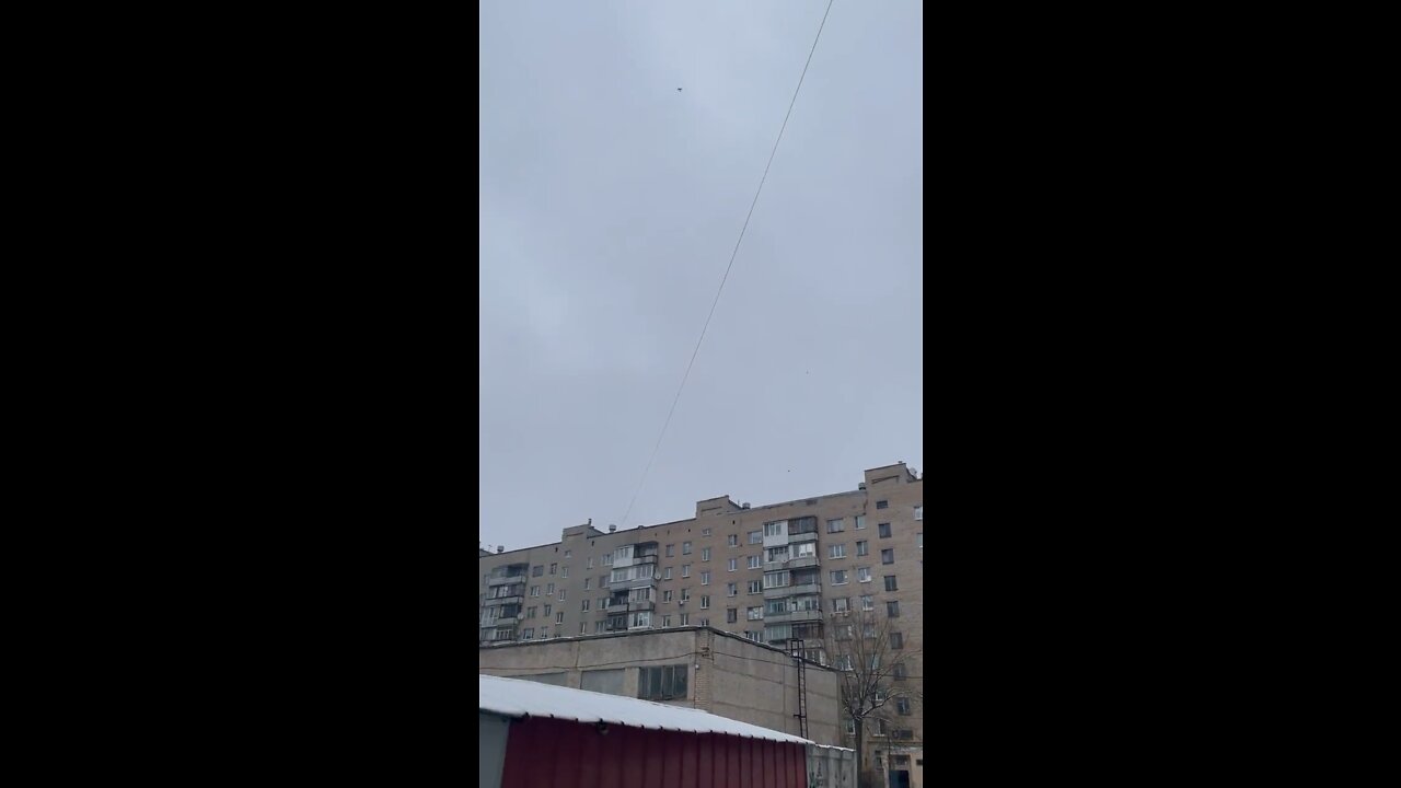 filmed from basement, fired cluster rockets. (Watch with sound) Kharkiv Ukraine 🇺🇦