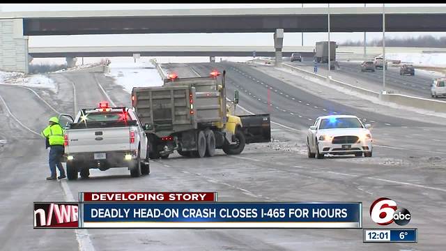 I-465 re-opened after deadly wrong-way crash