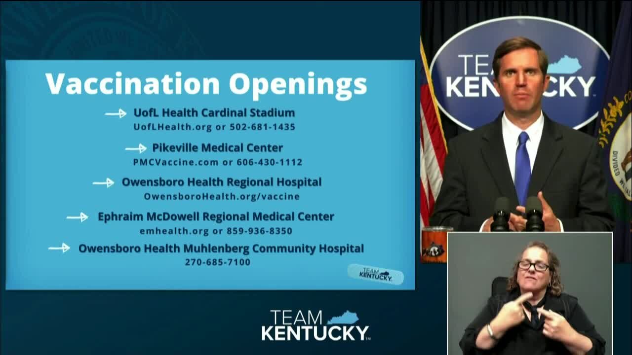 Beshear's COVID-19, vaccine update