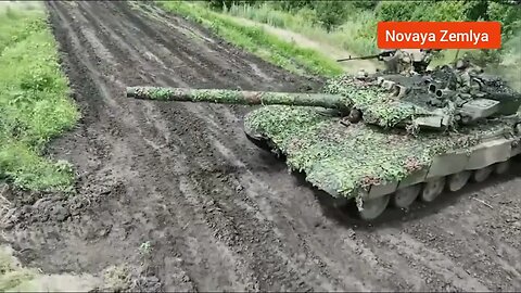Combat work of Russian T-90A tank in the Kupyansk (Kharkov) direction within Ukraine Operation