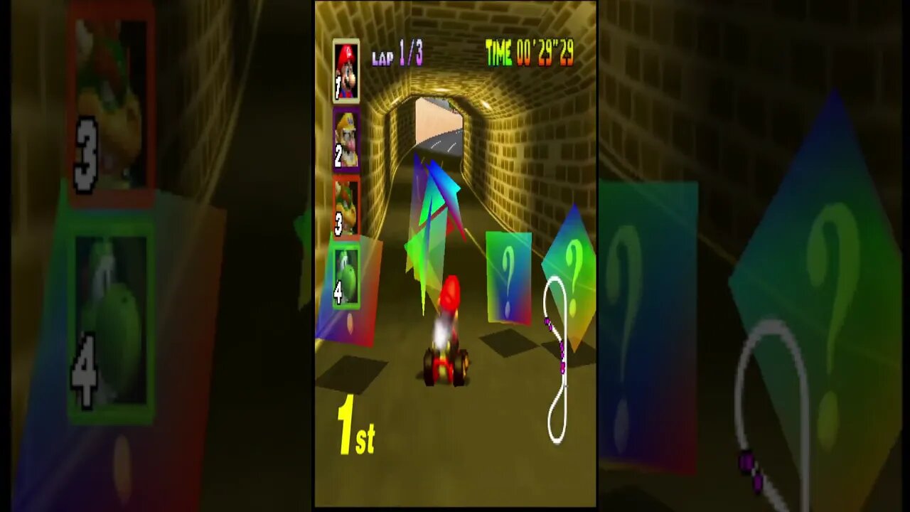 Primeira volta em Mario Kart 64 (N64) #shorts