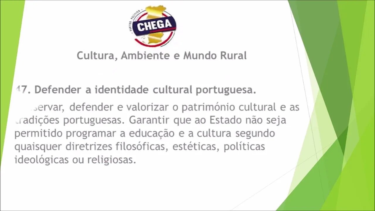 47. O Chega ponto por ponto.