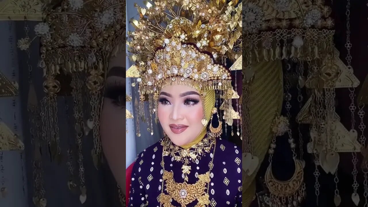 Cantik Banget !! Pengantin adat Palembang #shorts #short #shortvideo