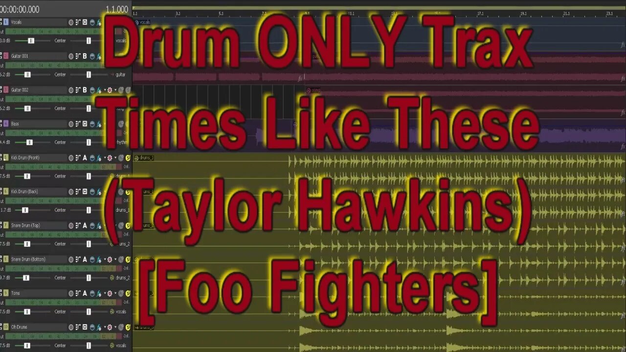 Drum ONLY Trax - Times Like These (Taylor Hawkins) [Foo Fighters]