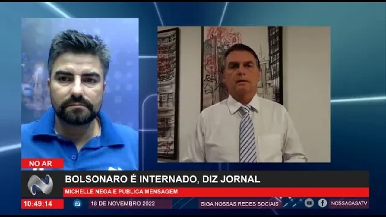 URGENTE Bolsonaro está internado, diz jornal