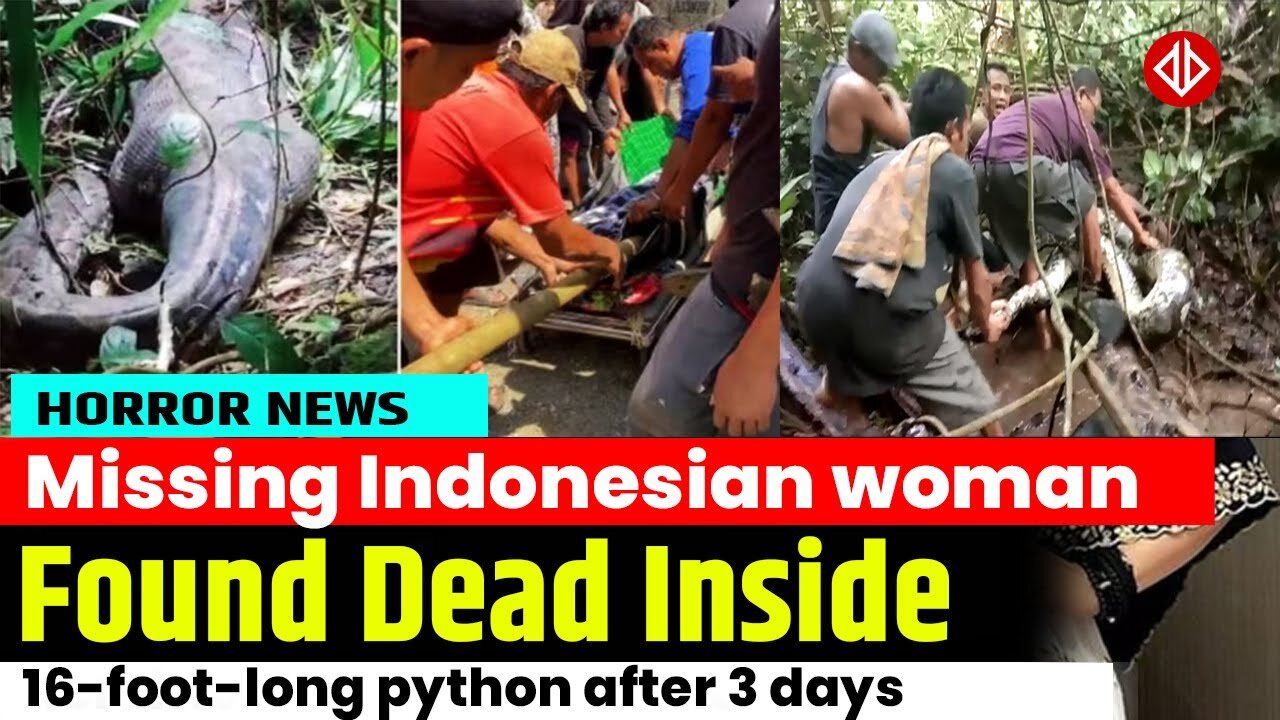 Missing mother found dead inside 16-foot-long python after it swallowed her whole in Indonesia