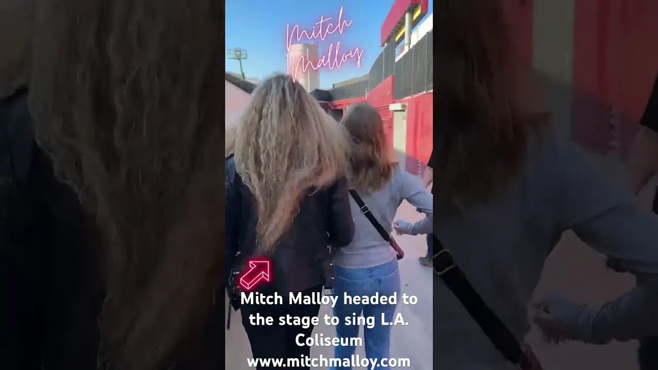 Mitch Malloy L.A. Coliseum headed to the stage to sing. Www.mitchmalloy.com #rockmusic #micstand ​⁠