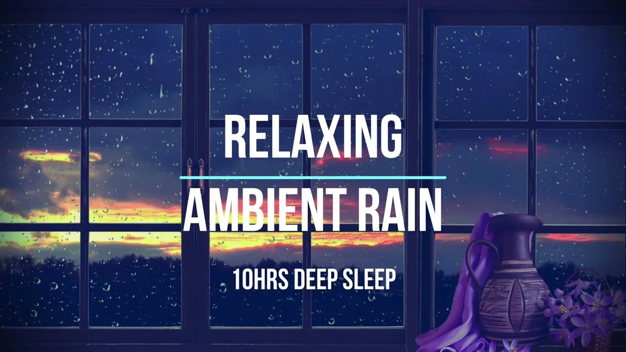 RAIN SOUNDS FOR SLEEPING -Calm Rain Storm w/ soft rolling thunder, fall asleep fast & lucid dream =)