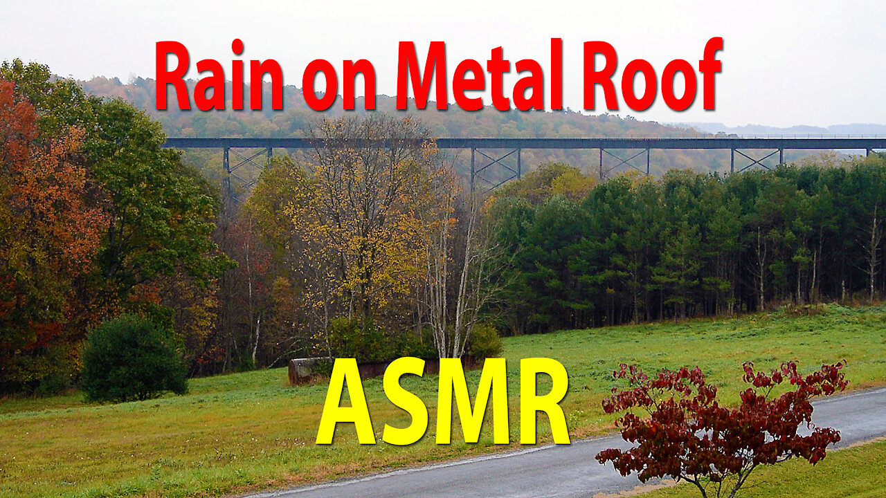 ASMR Water Rain on Metal Tin Roof Relaxing HD SOUND 1080p