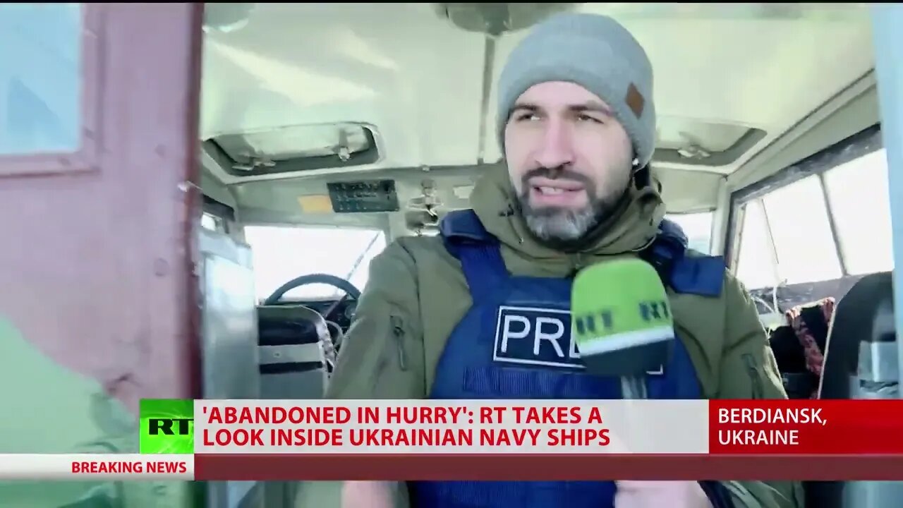 &apos;Abandoned in a hurry&apos; | RT takes a look inside seized Ukrainian Navy ships