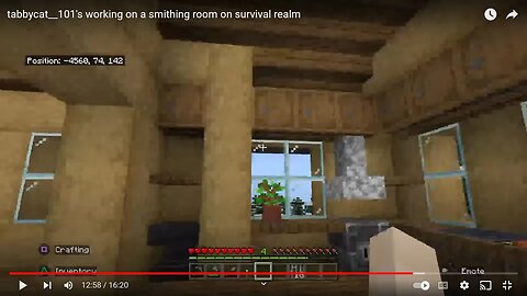 tabbycat__101's working on a smithing room on survival realm