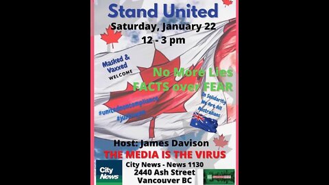 Stand United "The Media Is The Virus" Rally, City News, Vancouver BC, January 22, 2022