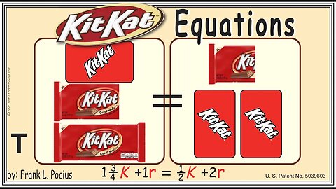 VISUAL KITKAT XL 1.75K+1r=0.5K+2r EQUATION _ SOLVING BASIC EQUATIONS _ SOLVING BASIC WORD PROBLEMS