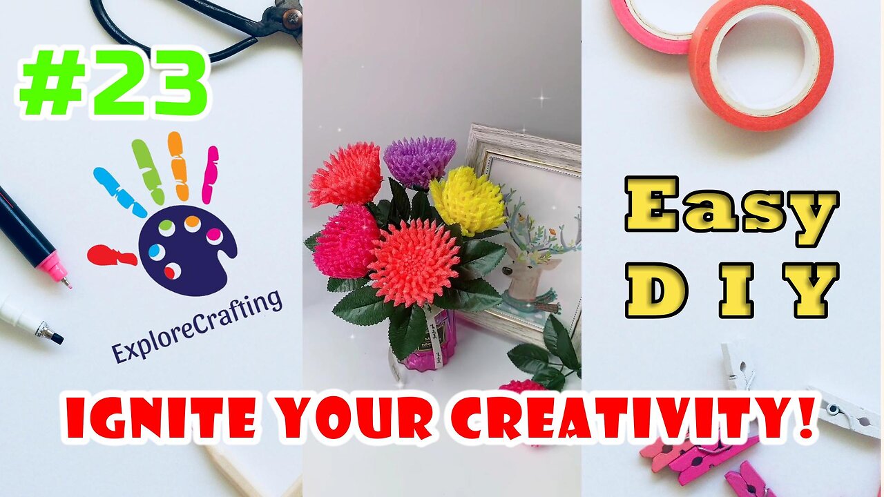 Easy DIY Flowers from Common Supplies #23