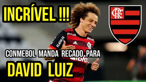INCRÍVEL! DAVID LUIZ DO FLAMENGO RECEBE RECADO DA CONMEBOL SOBRE A FINAL DA LIBERTADORES