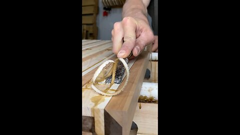 Super Satisfying #shorts #woodworking #asmr