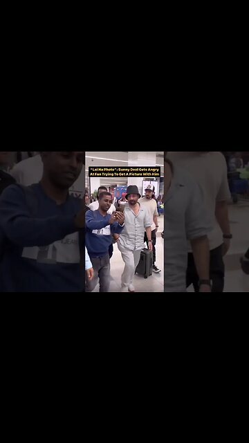 Sunny Deol Gets Angry at Fan Trying to Get A Picture With Him"Lai Na Photo"