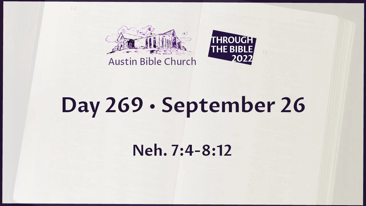 Through the Bible 2022 (Day 269)