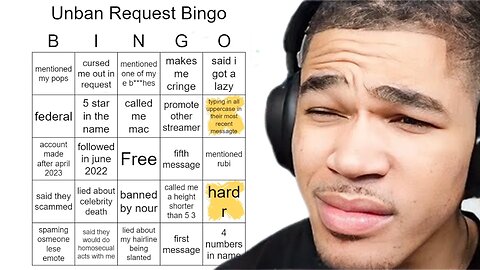 These unban requests are wild... (BINGO UNBAN REQUESTS)