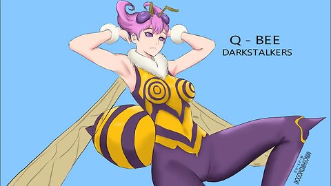 Drawing Delivery - Q-Bee - Darkstalkers - character painting processs! - 8-21-23