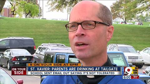 St. Xavier parents drinking at tailgate