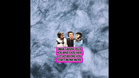 Iman Gadzhi tells you what you have to do before you start Monk Mode! #shorts