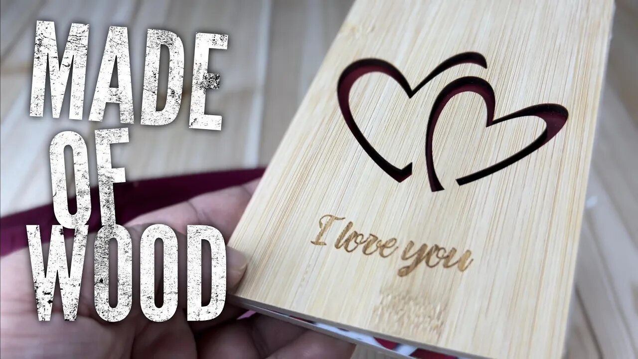 Unique Wooden Greeting Card