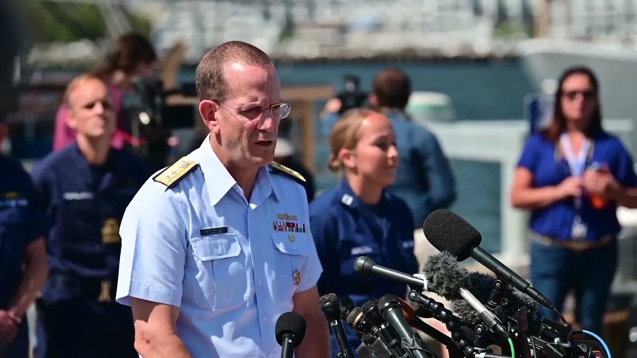 Press conference by the Coast Guard regarding the discovery of Titan submersible trash