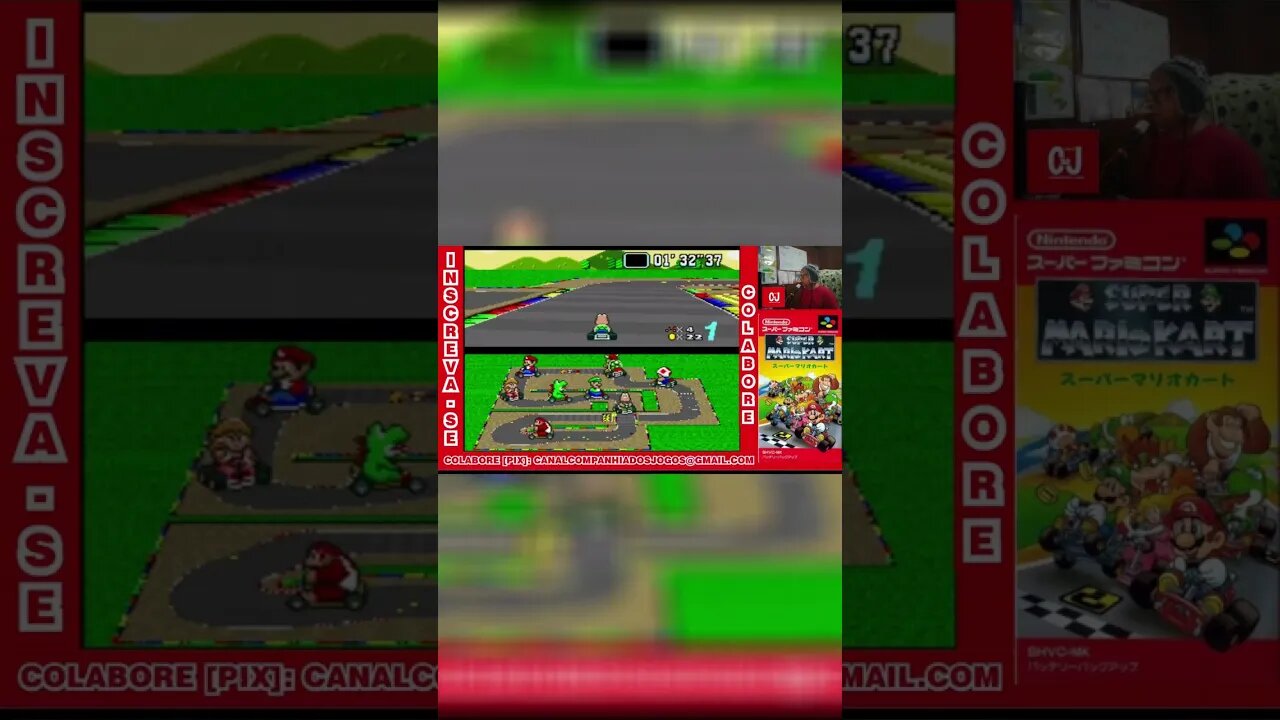 Última volta na Copa Cogumelo em Mario Kart (SNES)#shorts