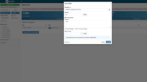 10 First Ardor transaction