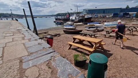 Walking Around in Teignmouth Town Harbour South Deven Town & High Street 2023