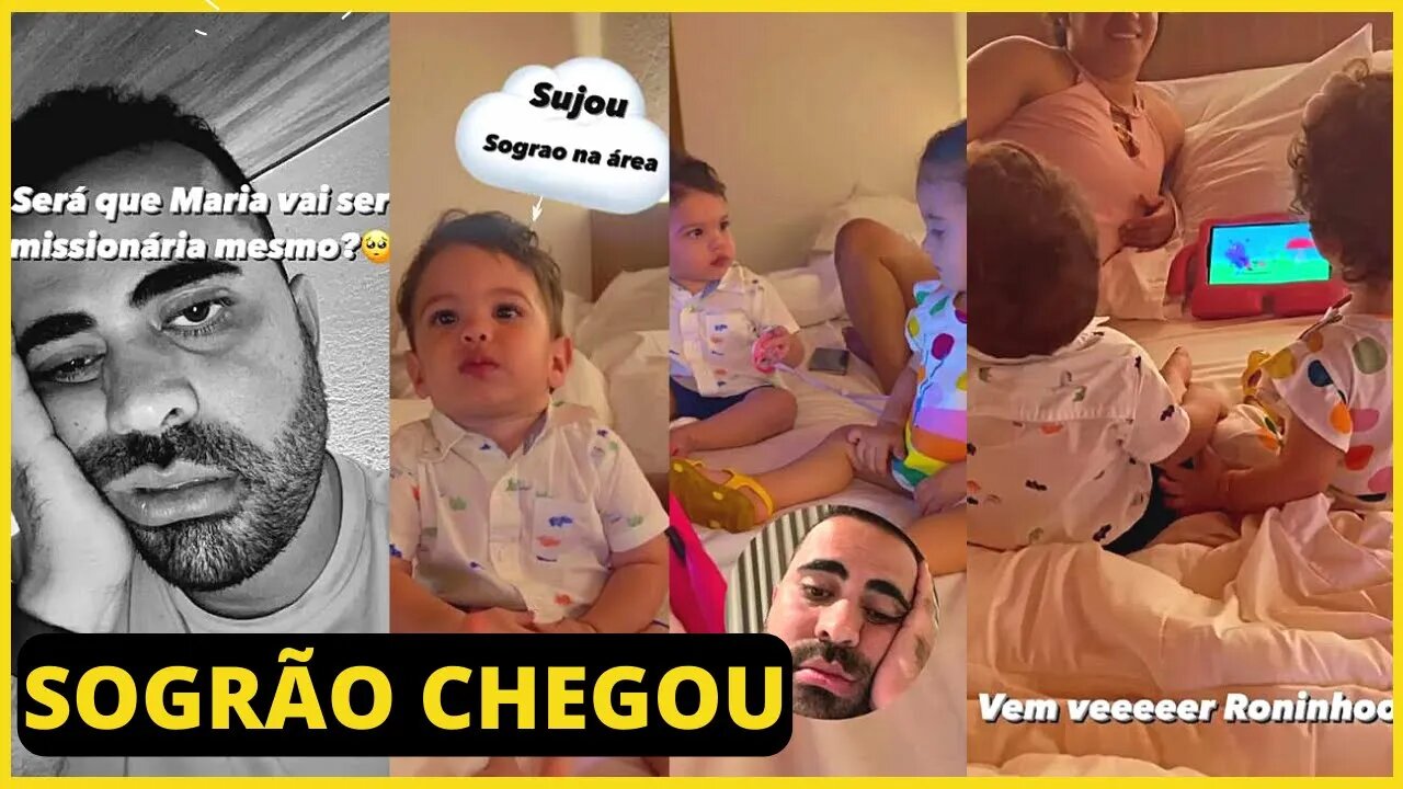 VEM AQUI RONINHO MIGUEL E MARIA DESCONFIADOS COM O SOGRO PERCEBENDO TUDO