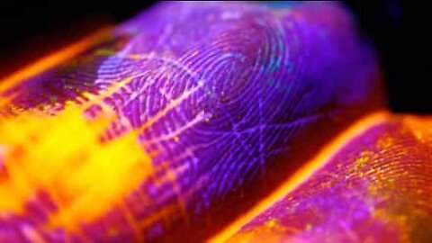 Fluorescent paint flows through skin like a river