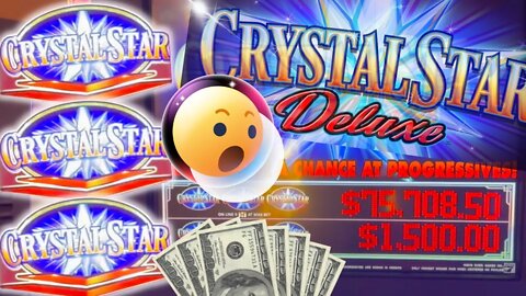 GOT IT! Lined Up 3 Crystal Stars for a PROGRESSIVE JACKPOT! Max Bet High Limit Slot Machine