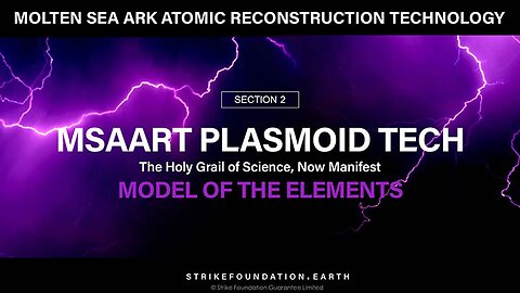 Section-2: MSAART PLASMOID TECH / The Holy Grail of Science, Now Manifest / MODEL OF THE ELEMENTS